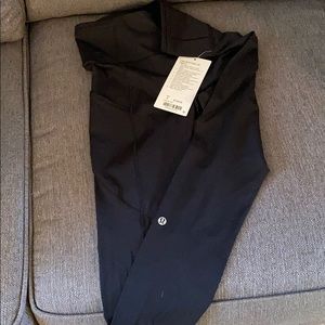 Lululemon Fast and Free 7/8 BLACK tights NWT
